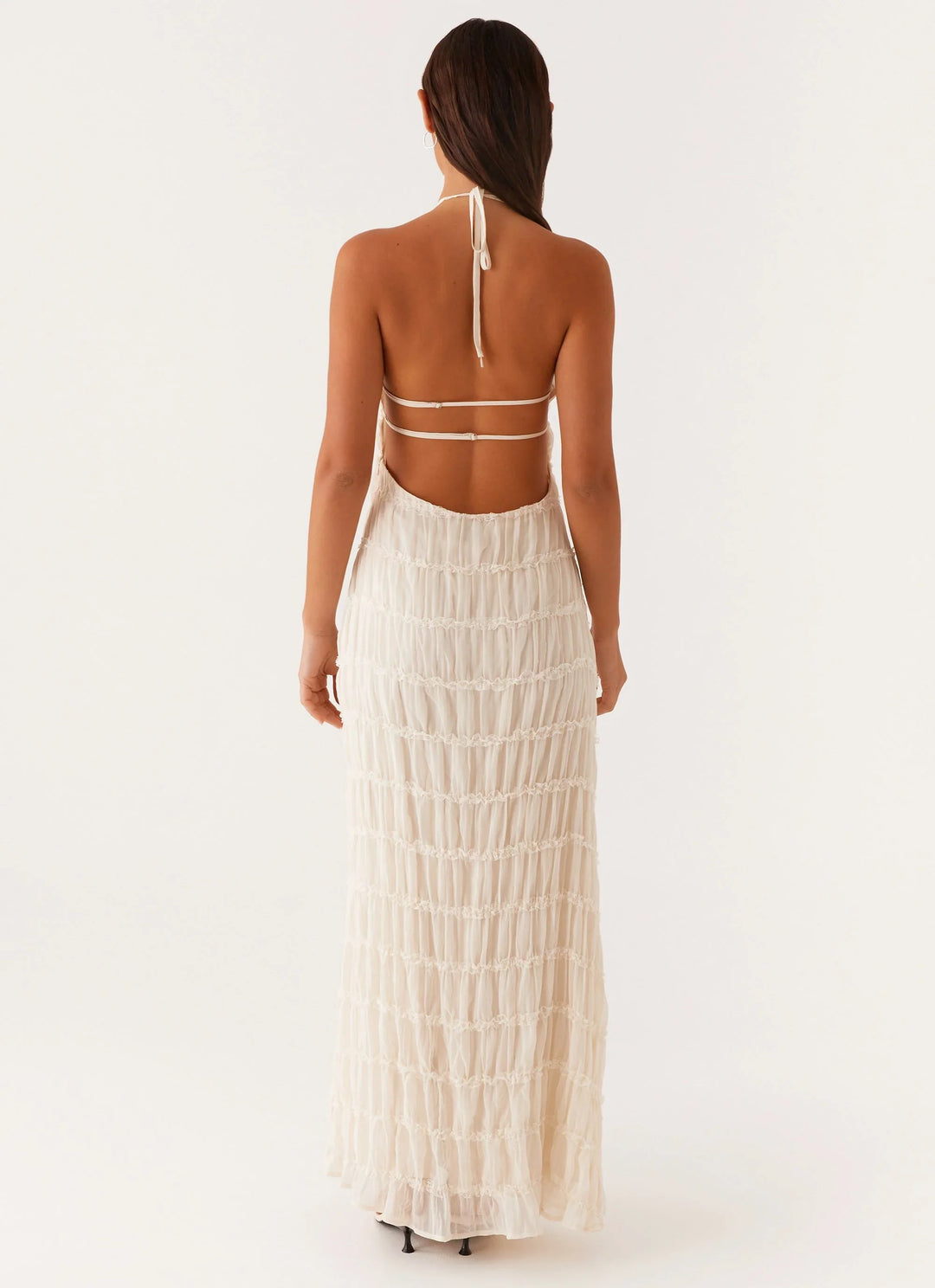 Caroline - Textured Halter Maxi Dress