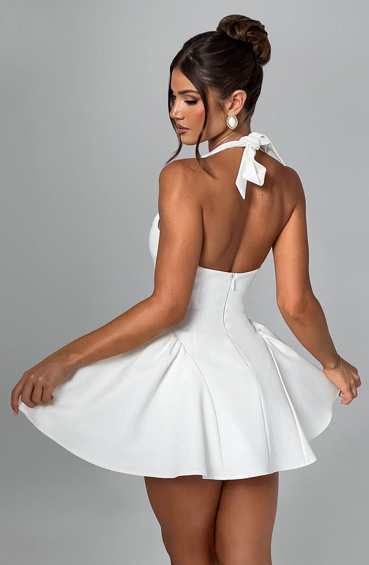 Aurora - Sculpted Halter Mini Dress