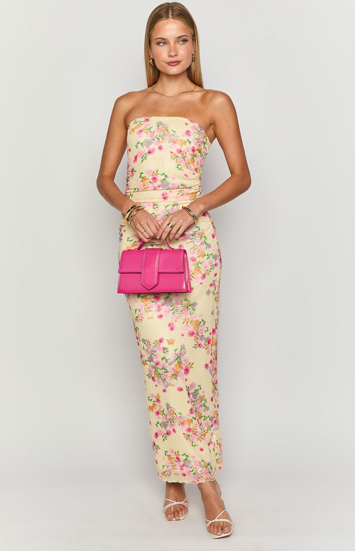 Elowen - Floral Strapless Maxi Dress