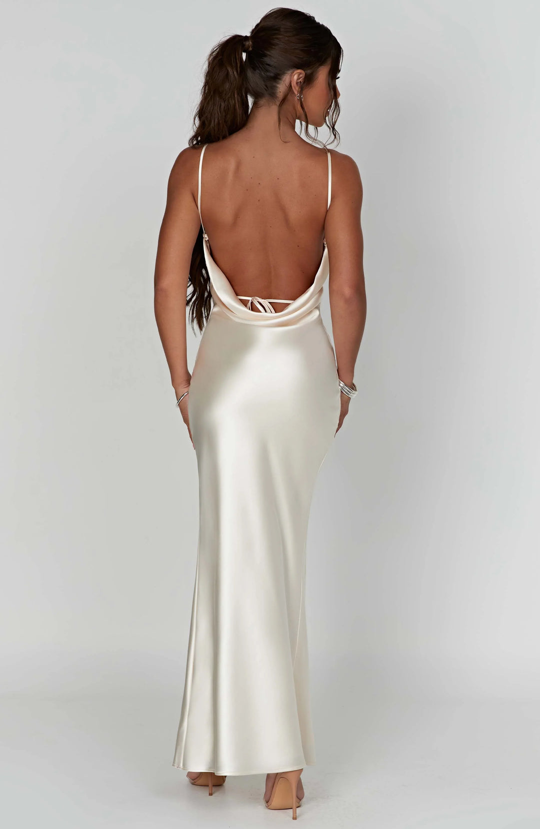 Gracie - Satin Cowl Maxi Dress