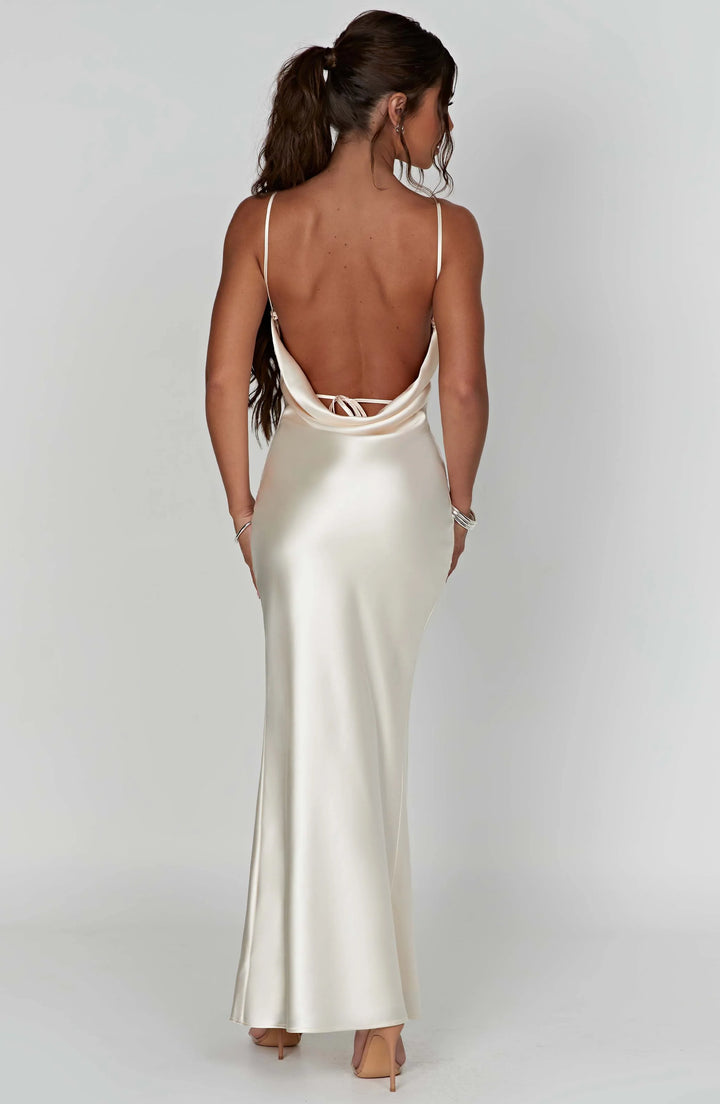 Gracie - Satin Cowl Maxi Dress