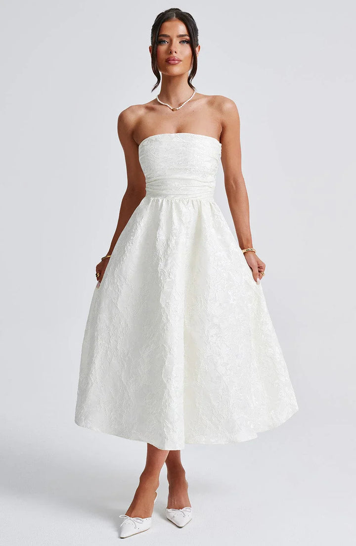 Lily - Jacquard Midi Dress