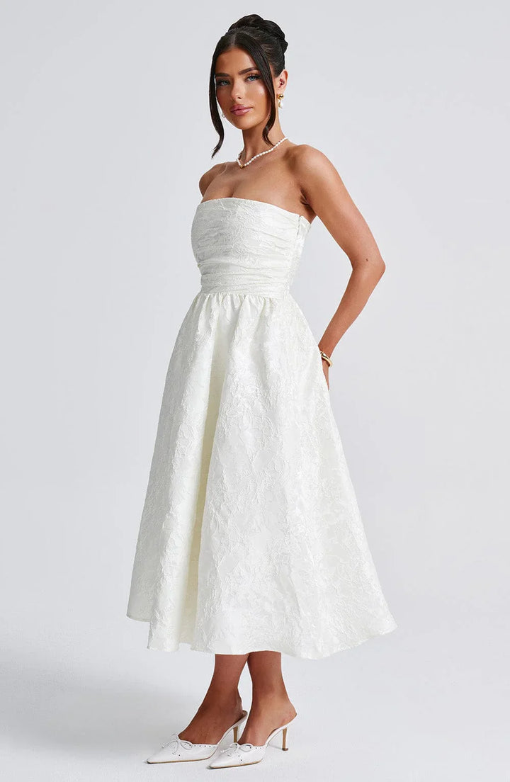 Lily - Jacquard Midi Dress