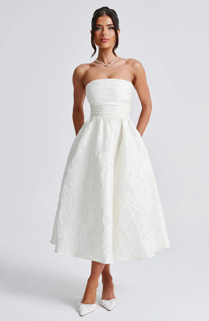 Lily - Jacquard Midi Dress