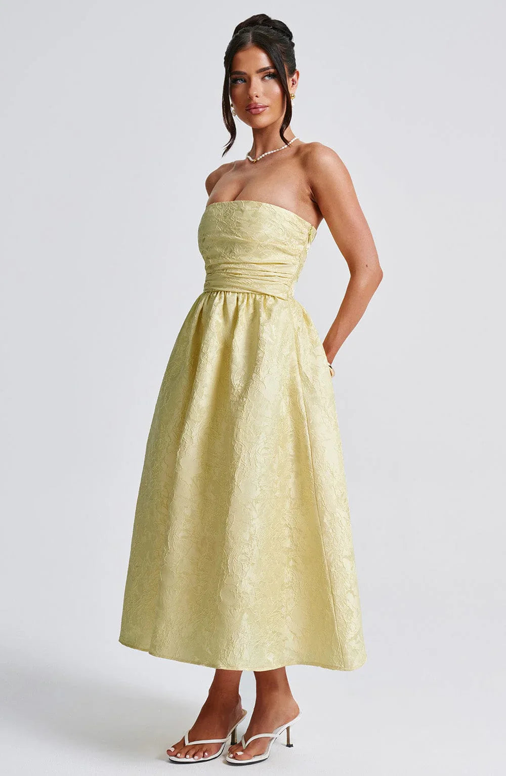 Lily - Jacquard Midi Dress
