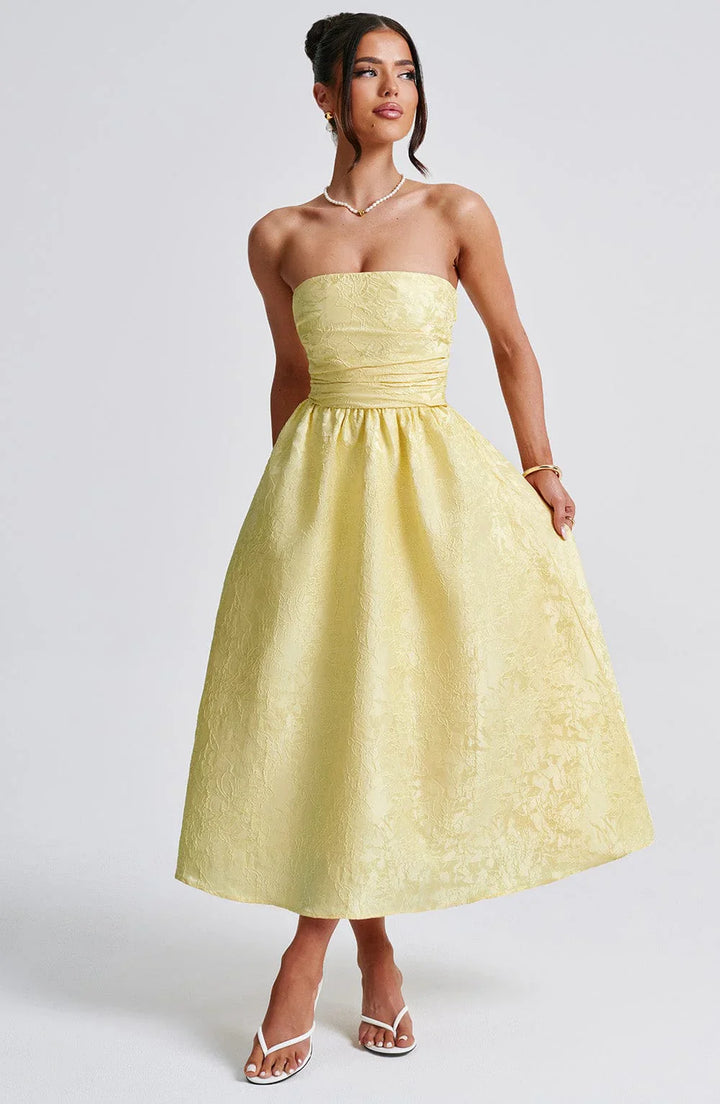 Lily - Jacquard Midi Dress