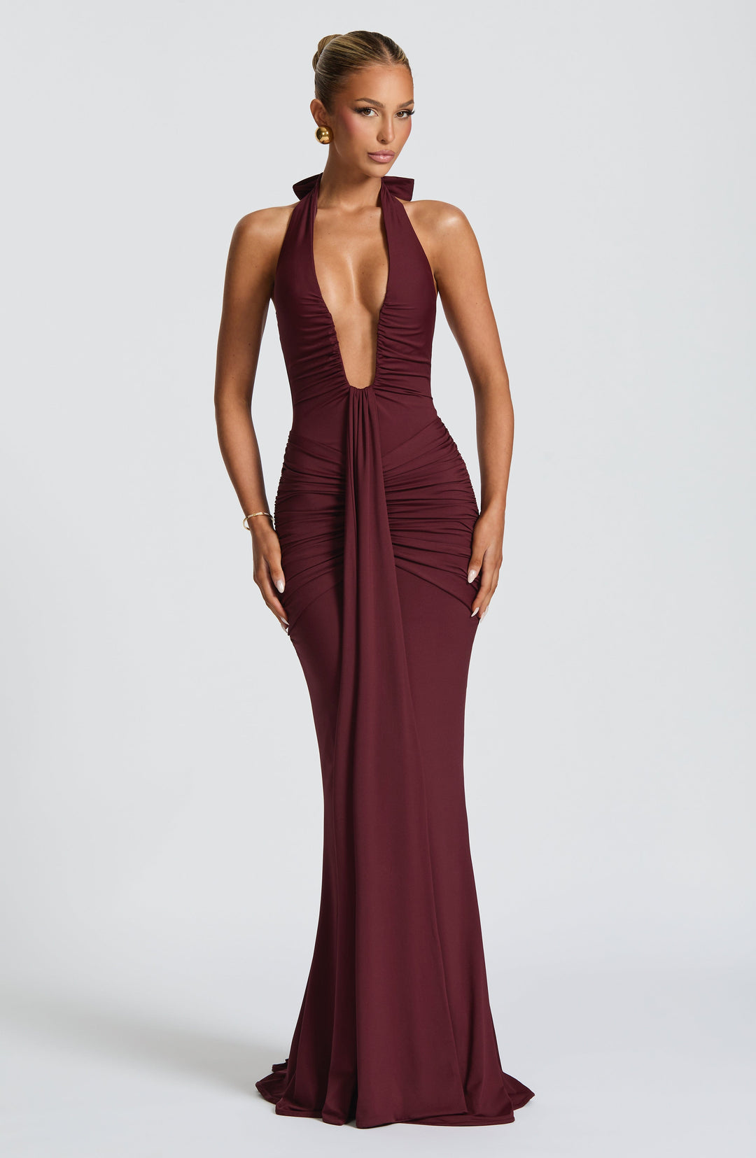 Zaria - Draped Jersey Maxi Dress