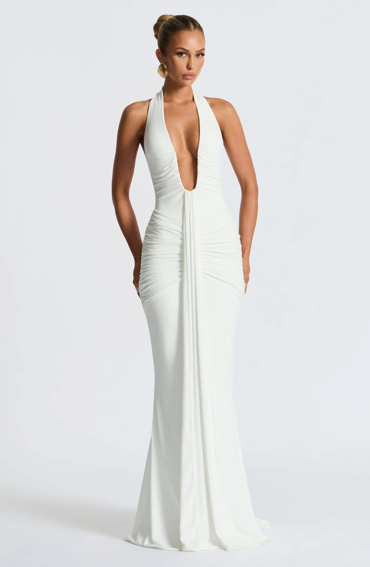 Zaria - Draped Jersey Maxi Dress
